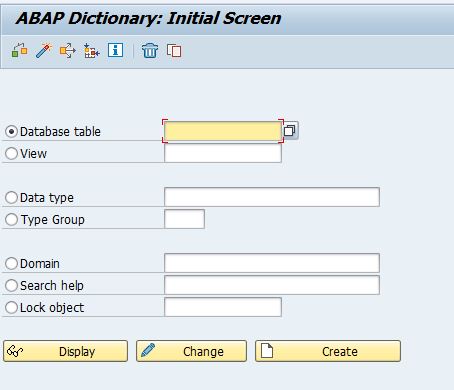 SE11 – SAP Database Tables and Dictionary Objects